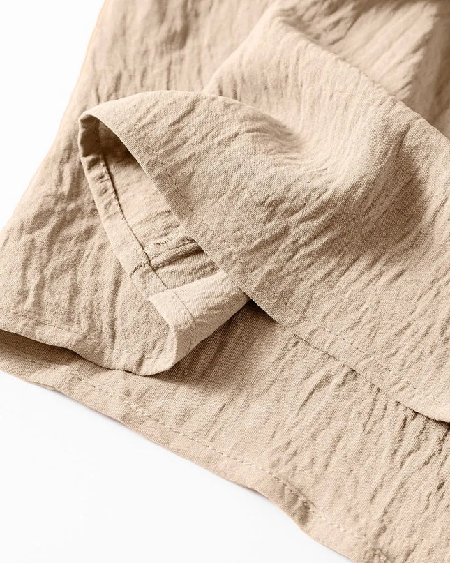 Spaghetti Strap Waist Tie Wide Leg Jumpsuit with Pockets