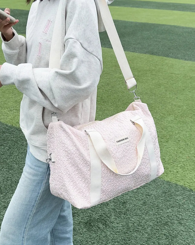 Textured Nylon Travel Bag