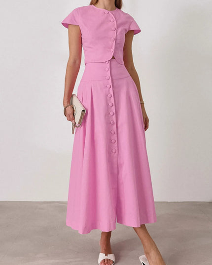 Short Sleeve Top and Skirt set