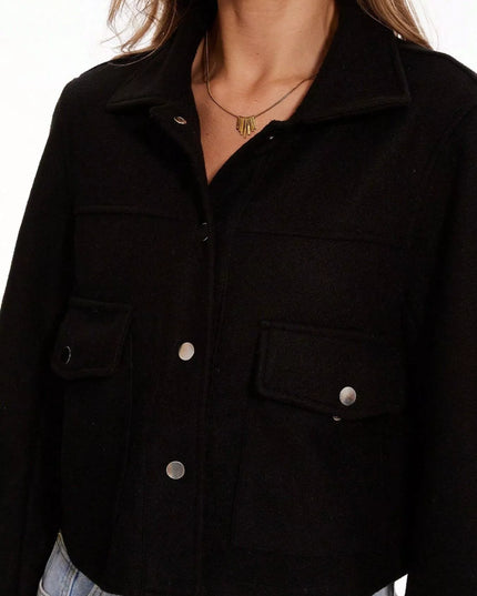 Snap Down Long Sleeve Jacket