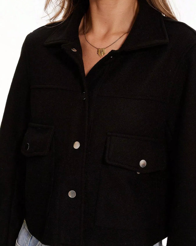 Snap Down Long Sleeve Jacket