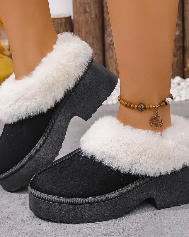 Cozy Fur-Lined Winter Platform Boots