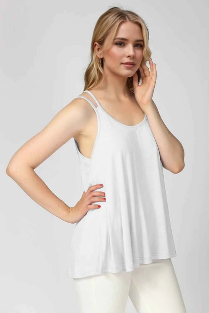 Basic Bae Bamboo Scoop Neck Double Spaghetti Straps Cami