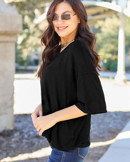 Basic Bae Full Size Round Neck Drop Shoulder T-Shirt