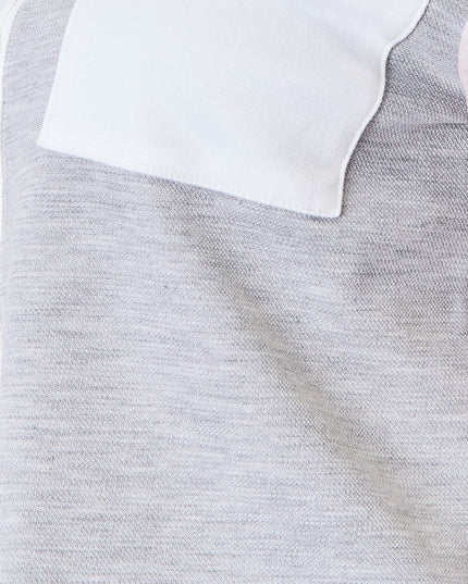 Double Take Color Block Curved Hem Shirt