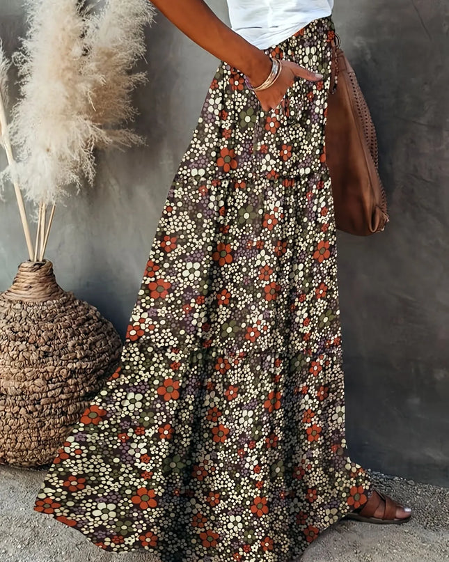 Floral Print Maxi Skirt
