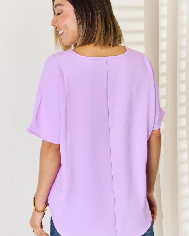 Zenana Texture Short Sleeve T-Shirt