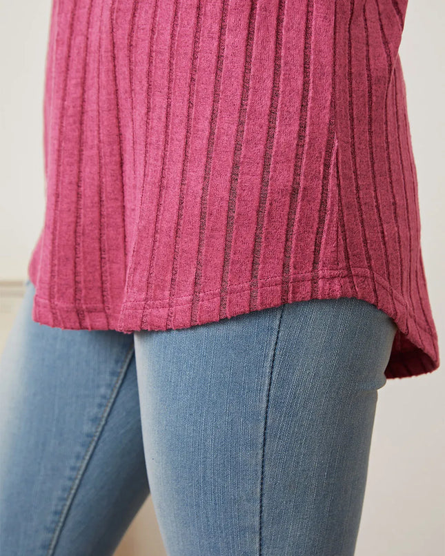 Basic Bae Full Size Ribbed Thumbhole Sleeve T-Shirt