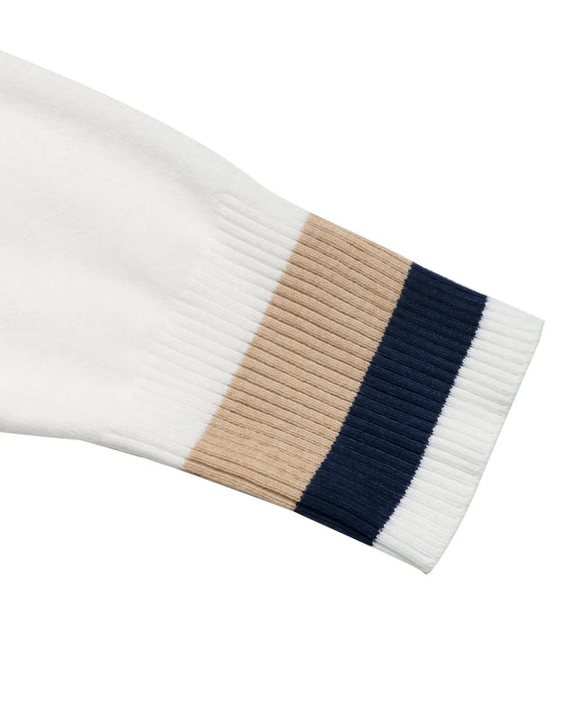 Color Block Round Neck Sweater with Ribbed Trim