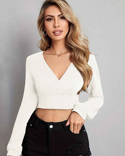 V Neck Crop Top