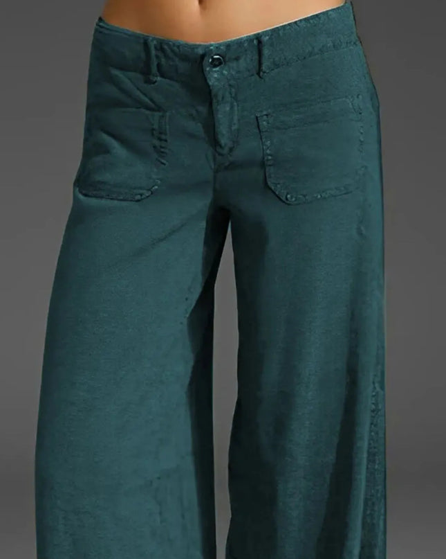 Full Size Wide Leg Pants with Pockets Plus Size