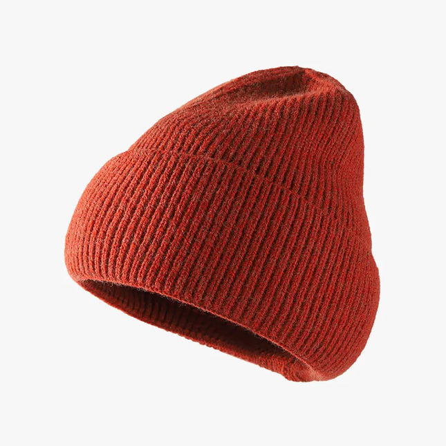 Thermal Solid Knit Hat Rust One Size