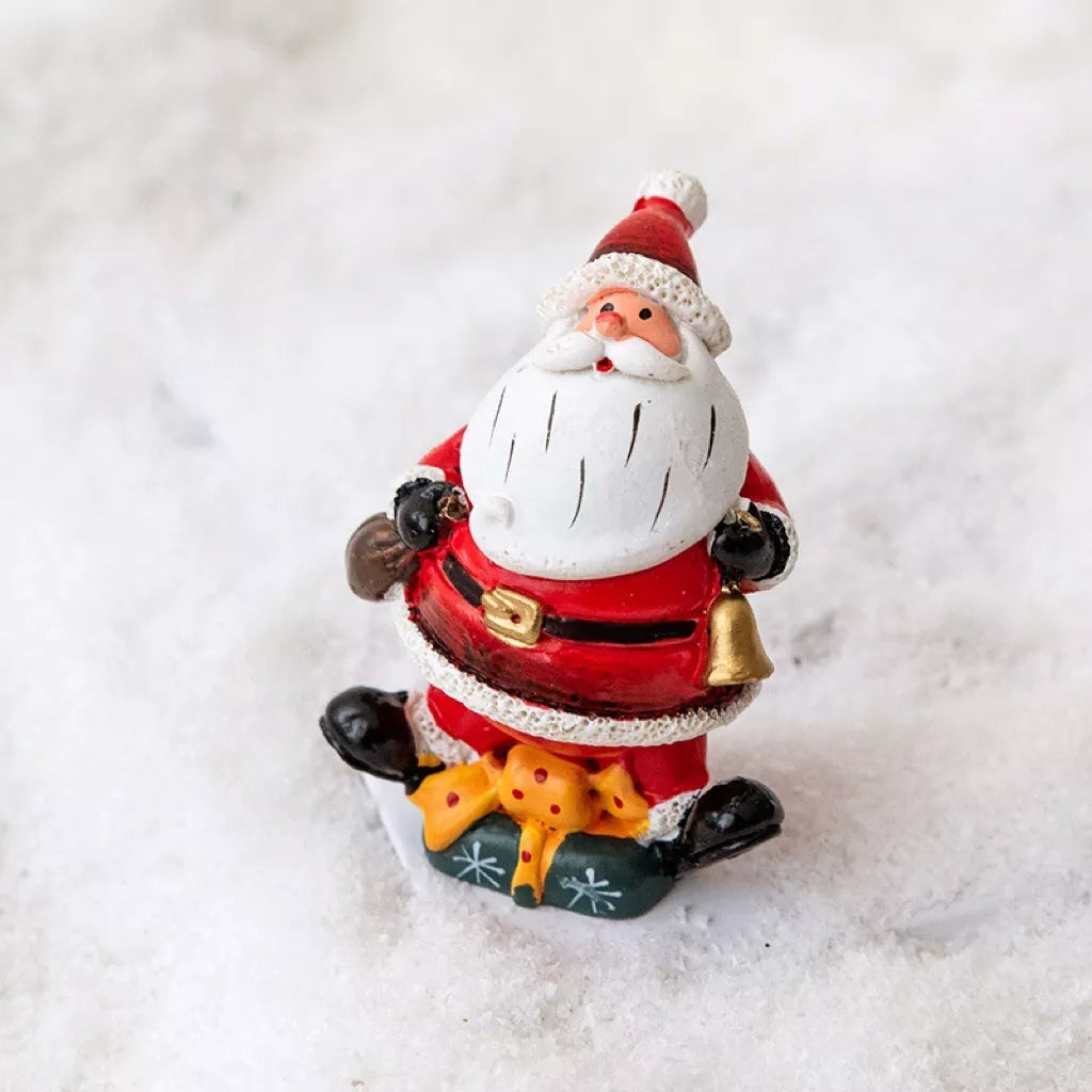 Christmas Santa Claus Miniature Figurine Ornament Style E One Size