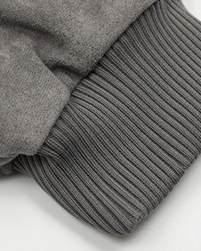 Men's Collared Neck Long Sleeve Jacket