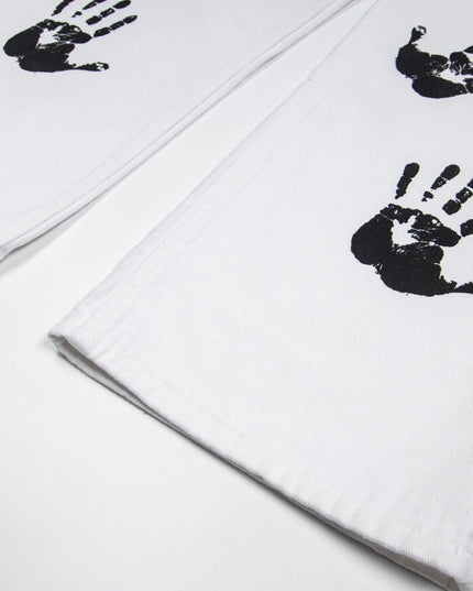 Men's Handprint Pattern Jeans