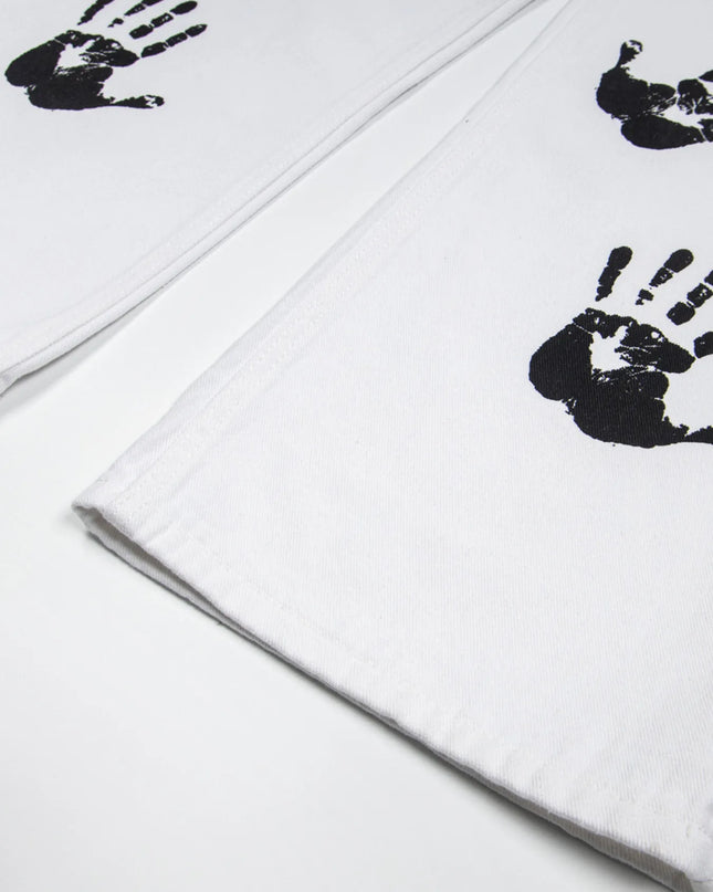 Men's Handprint Pattern Jeans