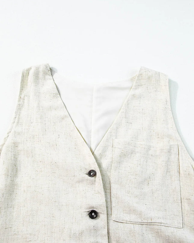 V-Neck Sleeveless Romper