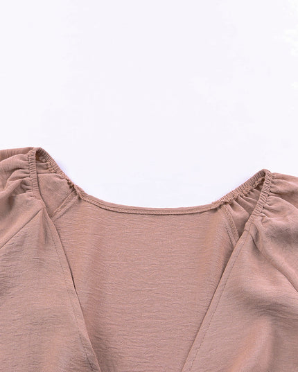 Tied Flounce Sleeve Plunge Romper