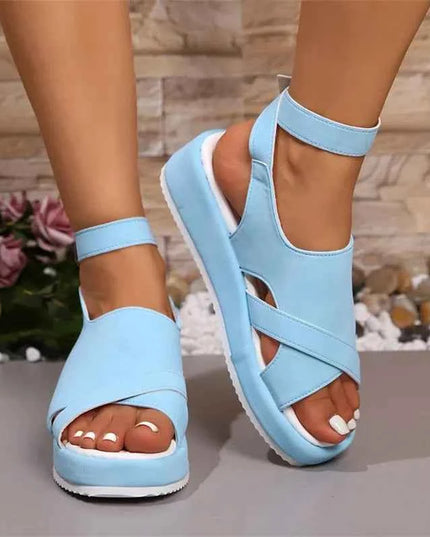 Cutout Platform Sandals