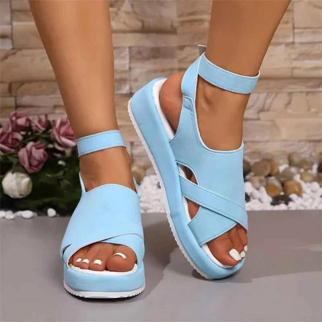 Cutout Platform Sandals