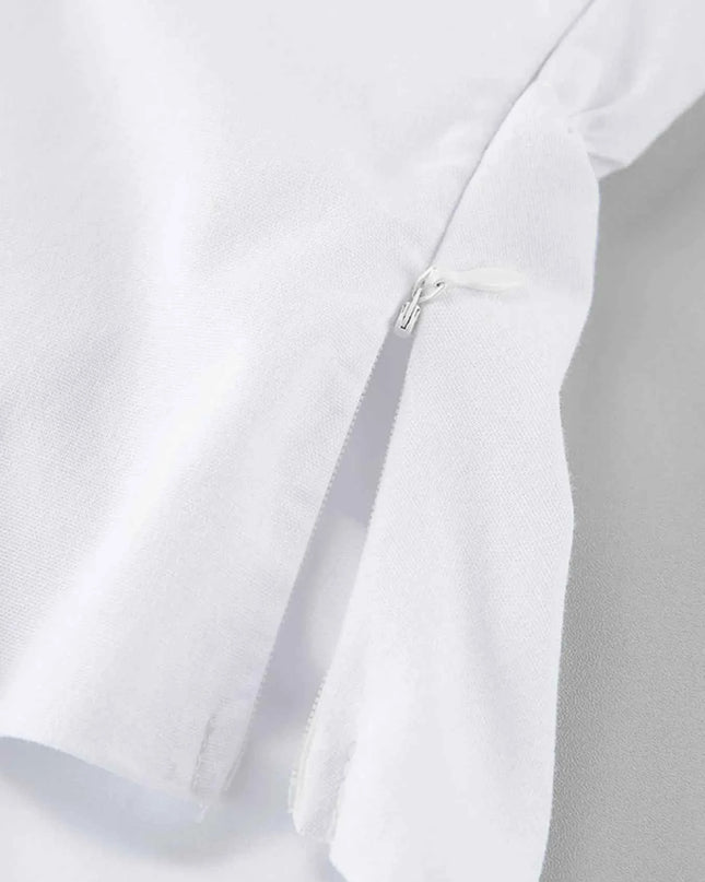 Ruffled V-Neck Maxi Dress