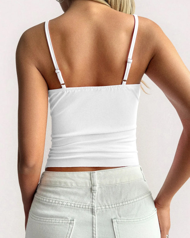 Lace Trim V-Neck Cami Top