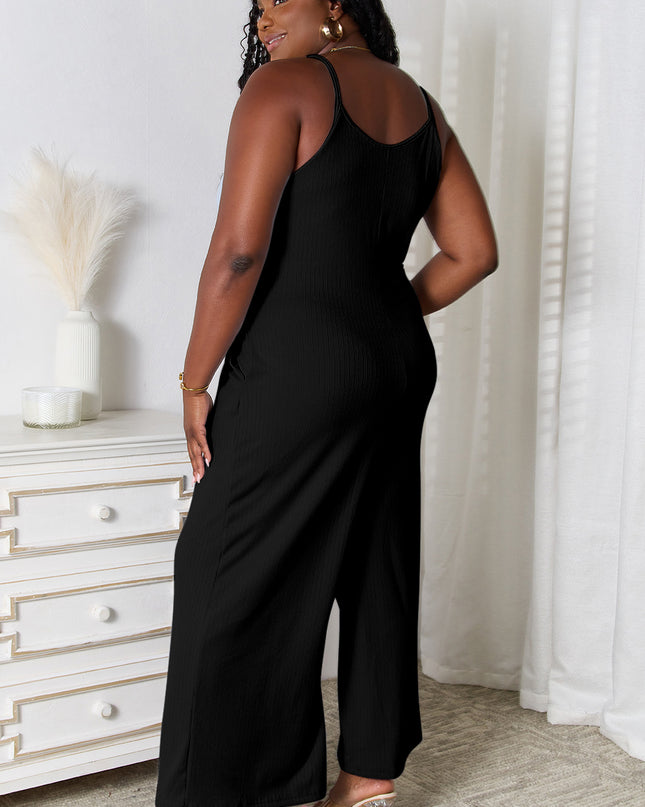 Basic Bae Full Size Spaghetti Strap V-Neck Jumpsuit