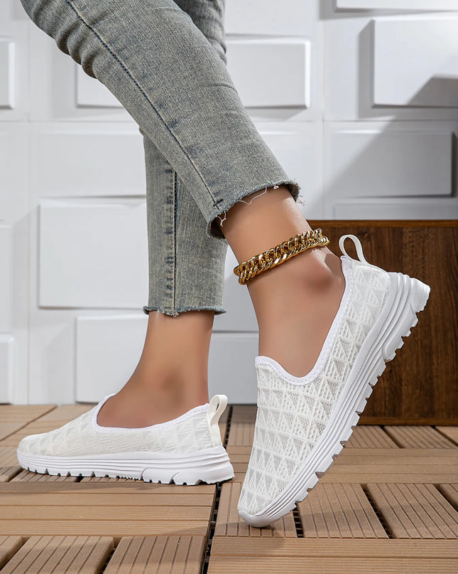 Breathable Mesh Slip-On Sneakers 