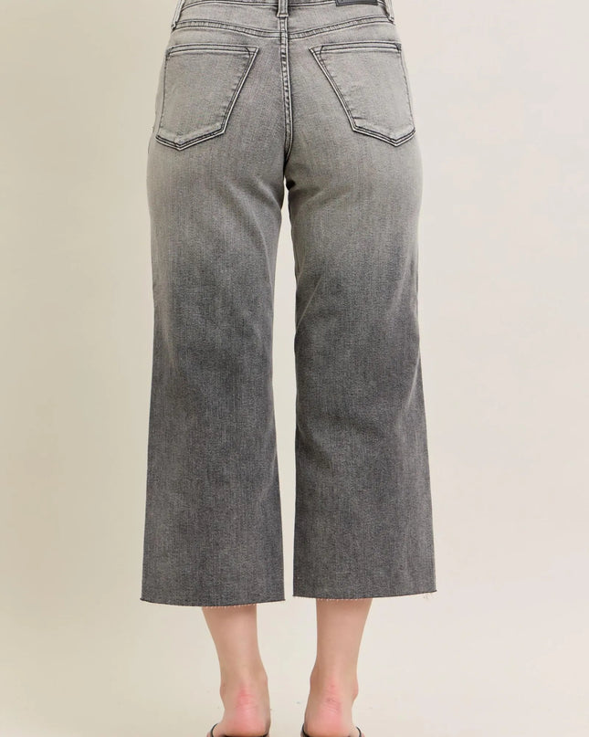 Judy Blue Full Size Wide Leg Capris Jeans Plus Size