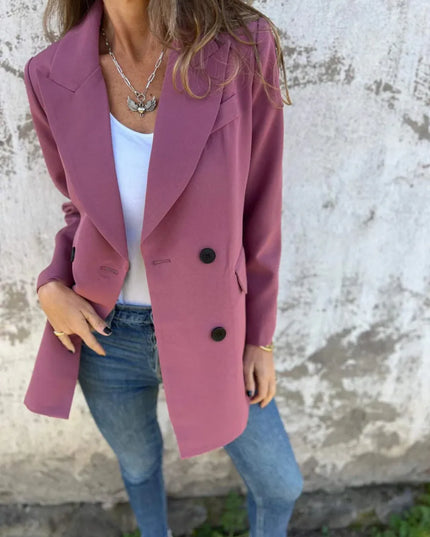 Full Size Collared Neck Long Sleeve Blazer