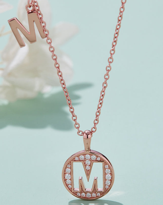 Adored Moissanite K to T Pendant Necklace M One Size