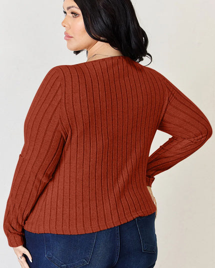 Basic Bae Full Size Ribbed Long Sleeve T-Shirt