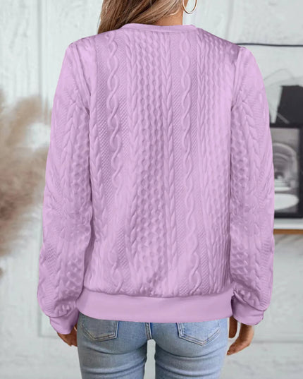 Texture Zip Up Long Sleeve Jacket