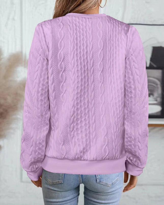 Texture Zip Up Long Sleeve Jacket