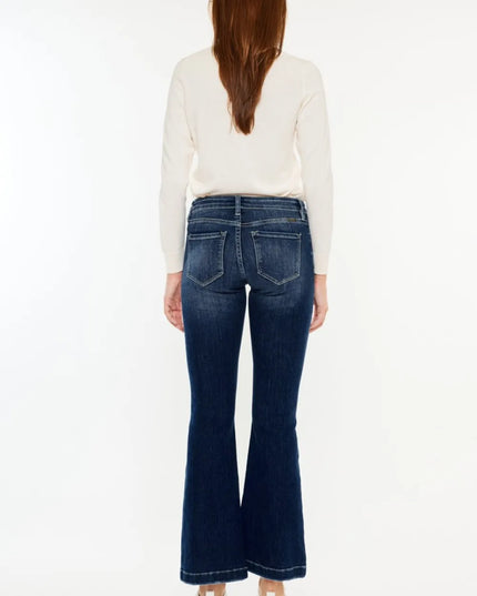 Kancan Mid Rise Button Fly Flare Jeans