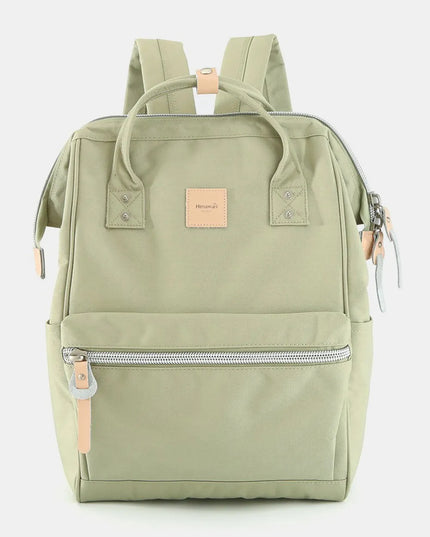 Himawari Water Resistant Canvas Backpack Bag with Side Pockets Pistachio One Size