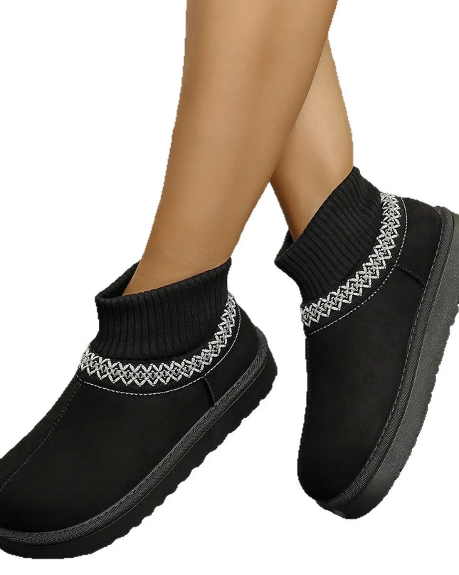 Round Toe Platform Boots