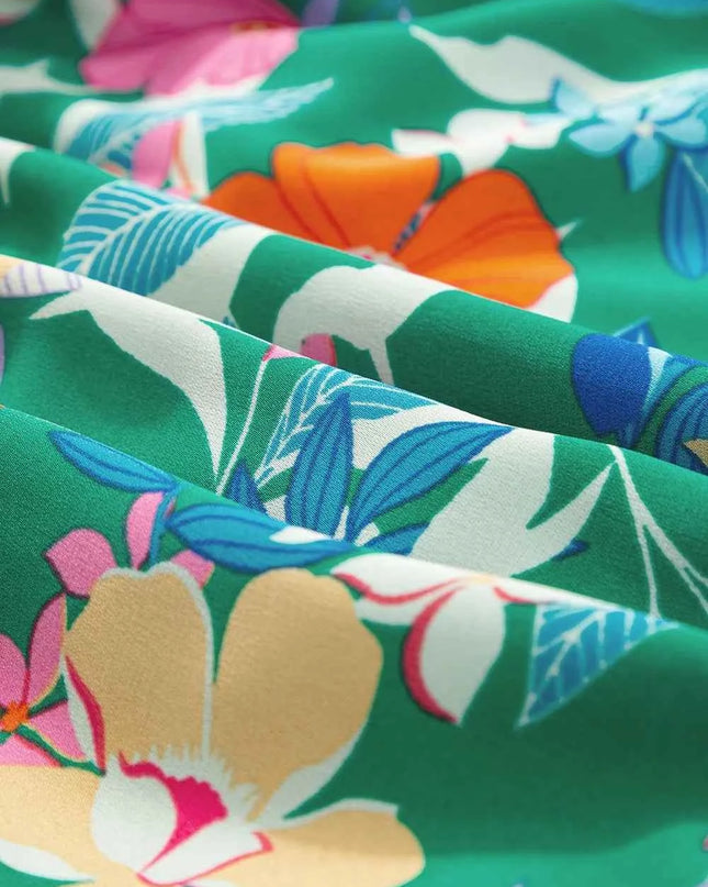 Tiered Ruffled Printed Sleeveless Dress