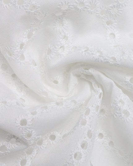 Eyelet Cutout Off-Shoulder Blouse 