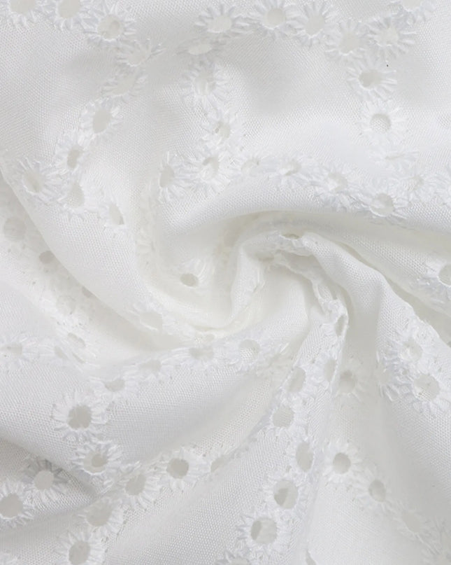 Eyelet Cutout Off-Shoulder Blouse 