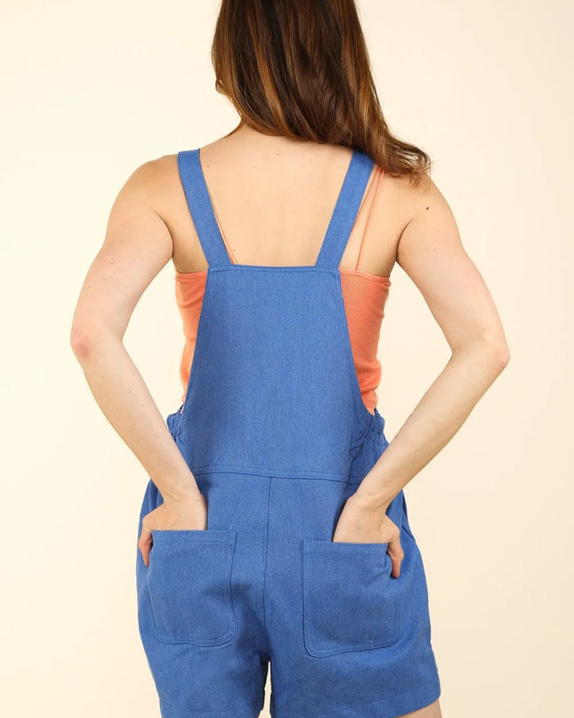 VERY J Adjustable Suspender Overalls with Pockets