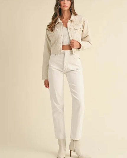 MABLE Embroidered Quilted Cropped Jacket