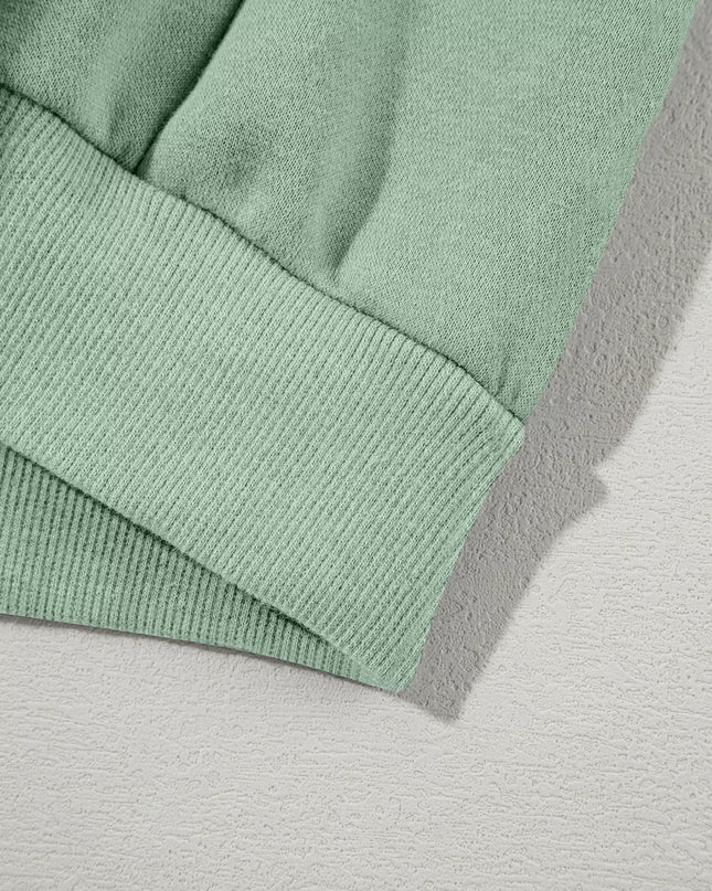 Drop Shoulder Zip Up Jacket and Drawstring Pants Active 2pcs Set