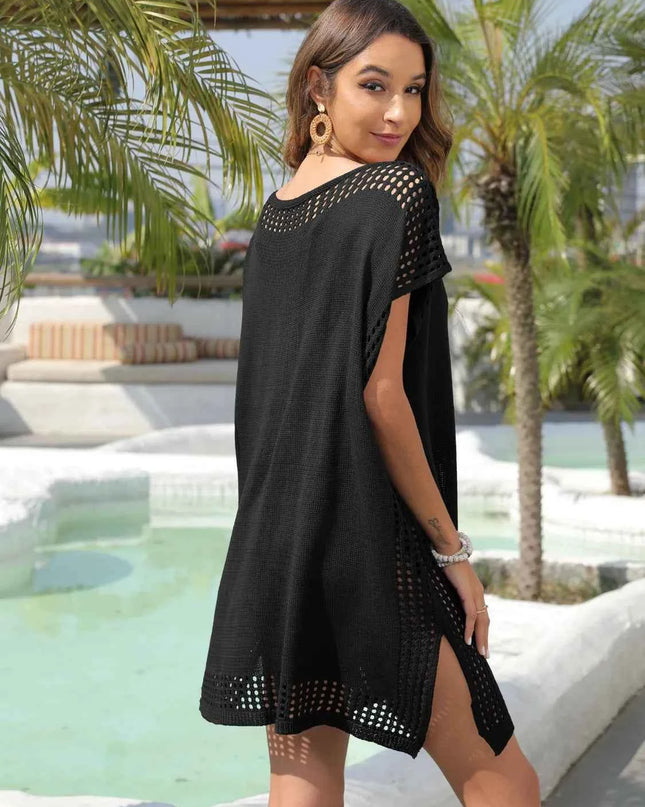 Crochet Trim Beach Cover Up Dress