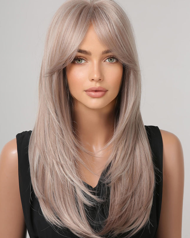 13*1" Full-Machine Wigs Synthetic Long Straight 22" 