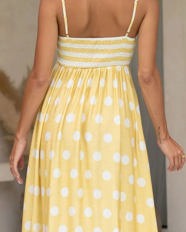 Polka Dot Square Neck Cami Dress