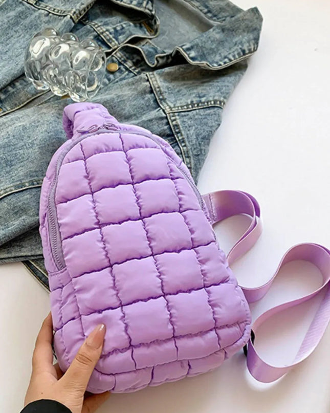 Quilted Nylon Crossbody Bag