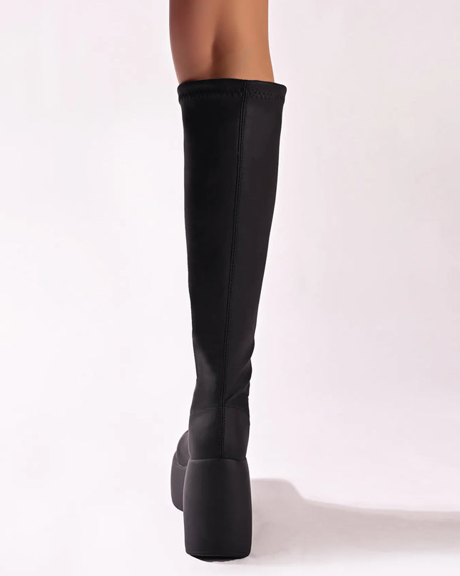 Round Toe Platform Boots