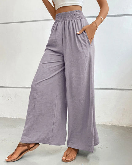 High-Waisted Wide Leg Pants Gray