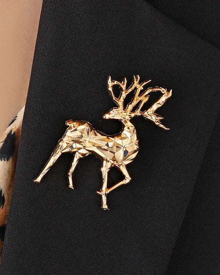 Alloy Reindeer Brooch 